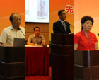 四位優(yōu)秀民進(jìn)會員在大會上宣講