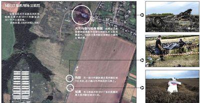 馬航MH17客機(jī)殘骸照片顯示，其機(jī)身上有許多細(xì)小孔洞。多名專家分析稱，這些孔洞或是飛機(jī)被導(dǎo)彈爆炸后飛散的彈片擊中所致。