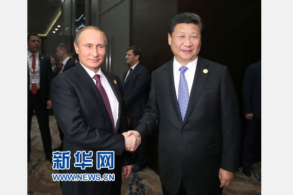 11月15日，國(guó)家主席習(xí)近平在土耳其安塔利亞會(huì)見(jiàn)俄羅斯總統(tǒng)普京。 新華社記者馬占成攝