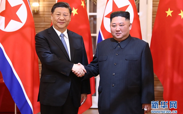 習(xí)近平同朝鮮勞動(dòng)黨委員長(zhǎng)、國(guó)務(wù)委員會(huì)委員長(zhǎng)金正恩舉行會(huì)談